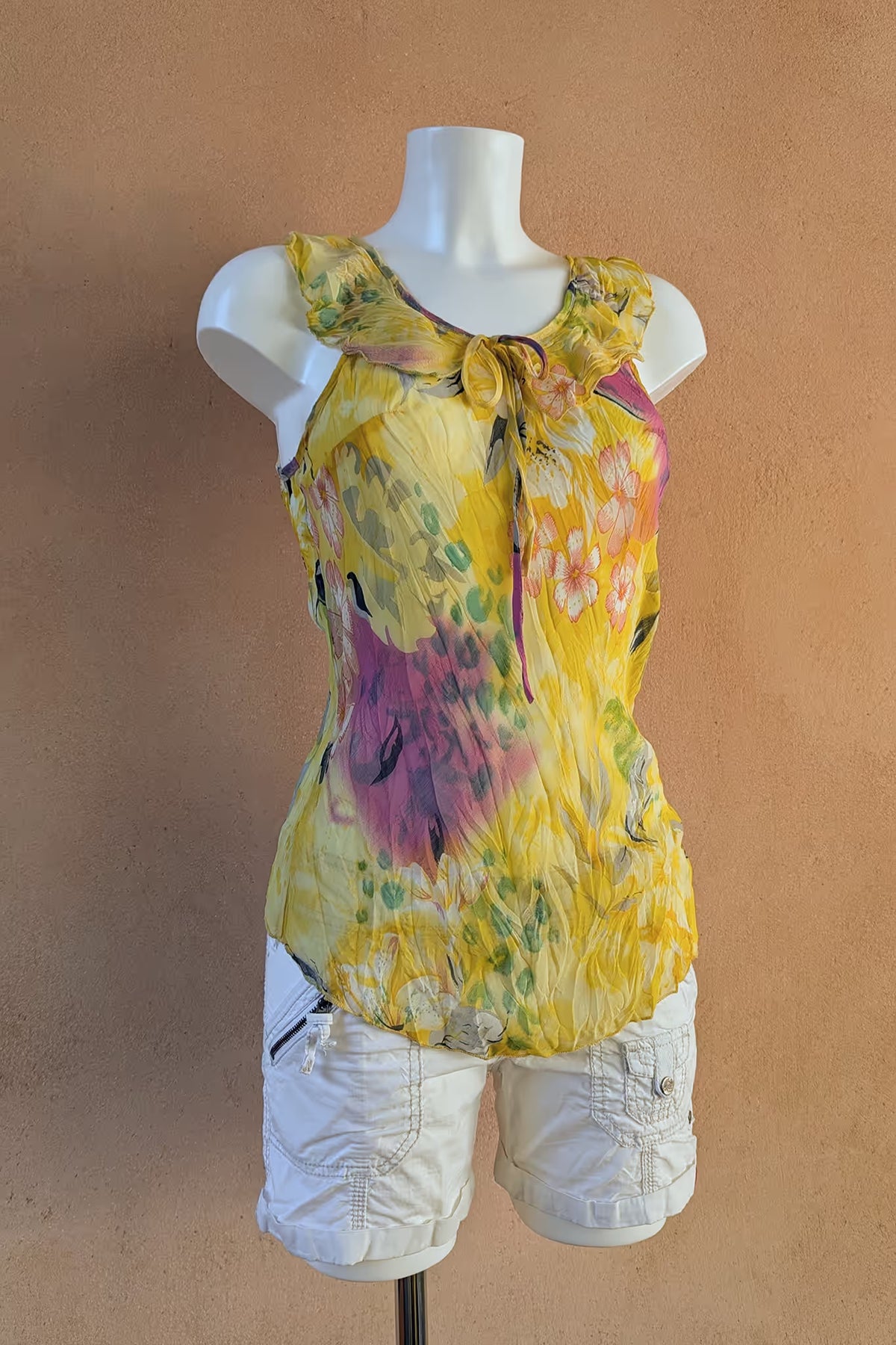 The Pastel Yellow Chiffon Top