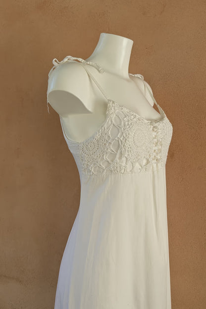 The White Crochet Cotton Dress