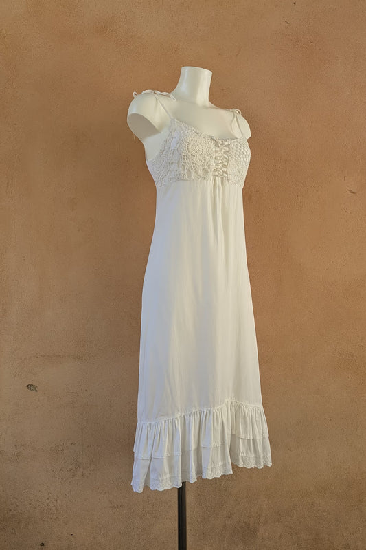 The White Crochet Cotton Dress