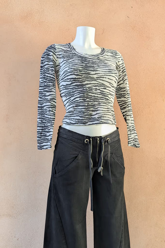 The Pinko Zebra Mesh Top