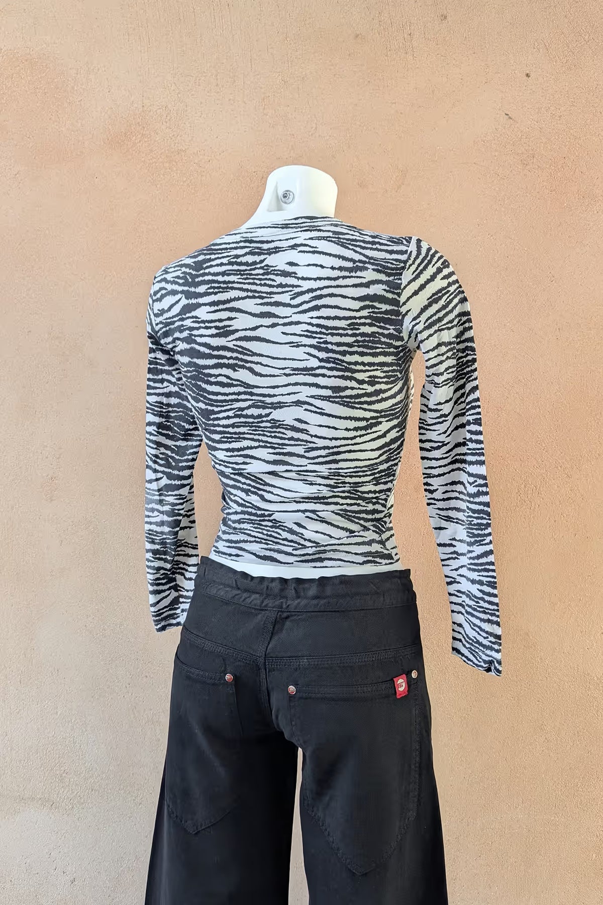 The Pinko Zebra Mesh Top
