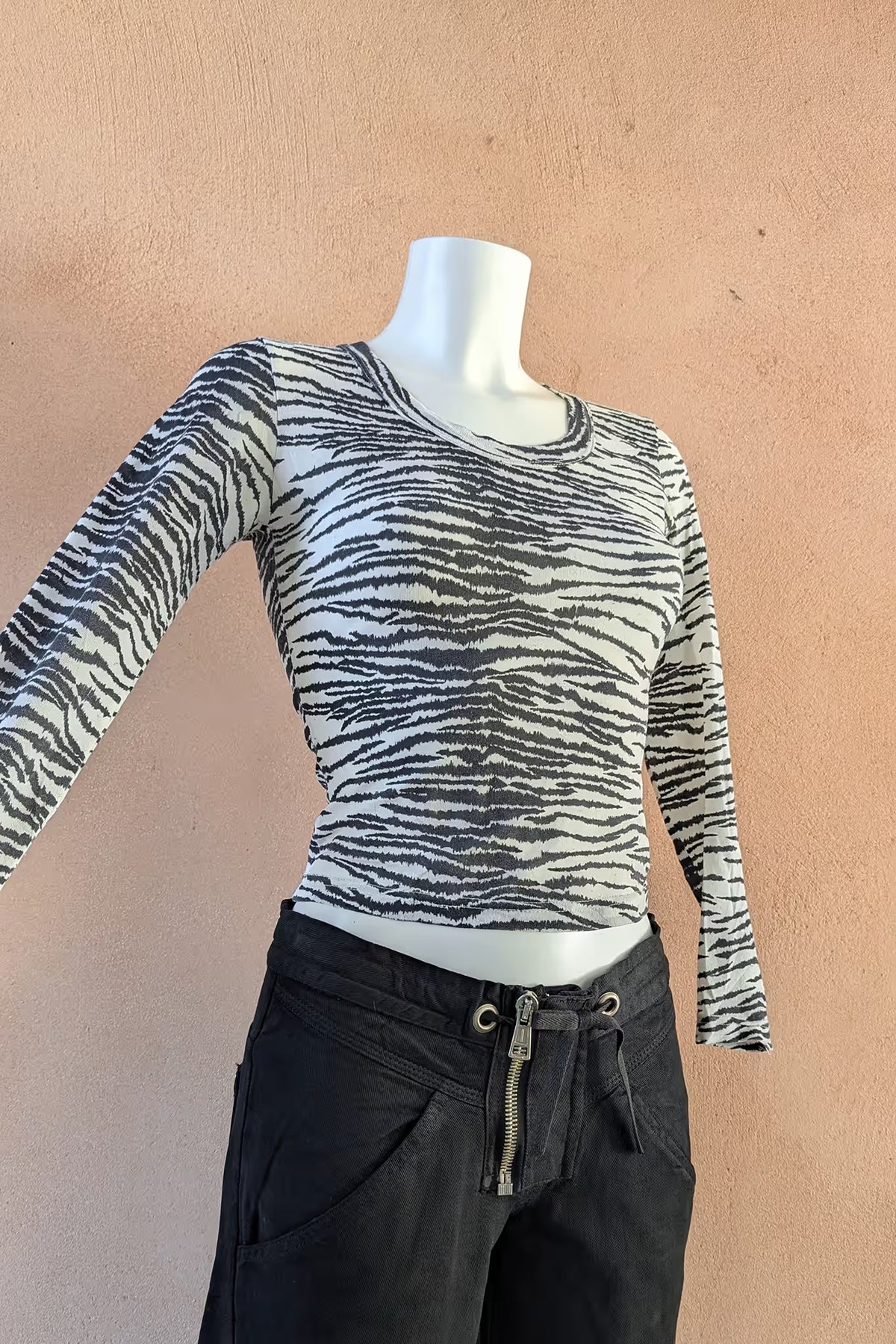 The Pinko Zebra Mesh Top