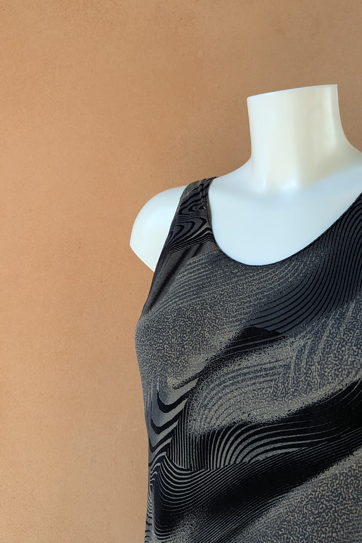 The Black & Gray Asymmetric Ruffle Dress