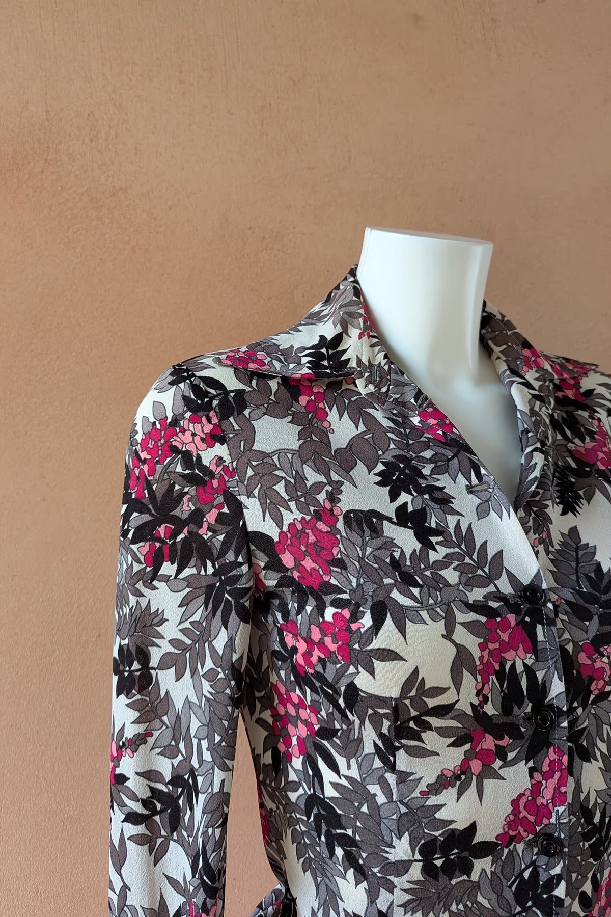 The Luisa Spagnoli Pink Leaf Print Blouse