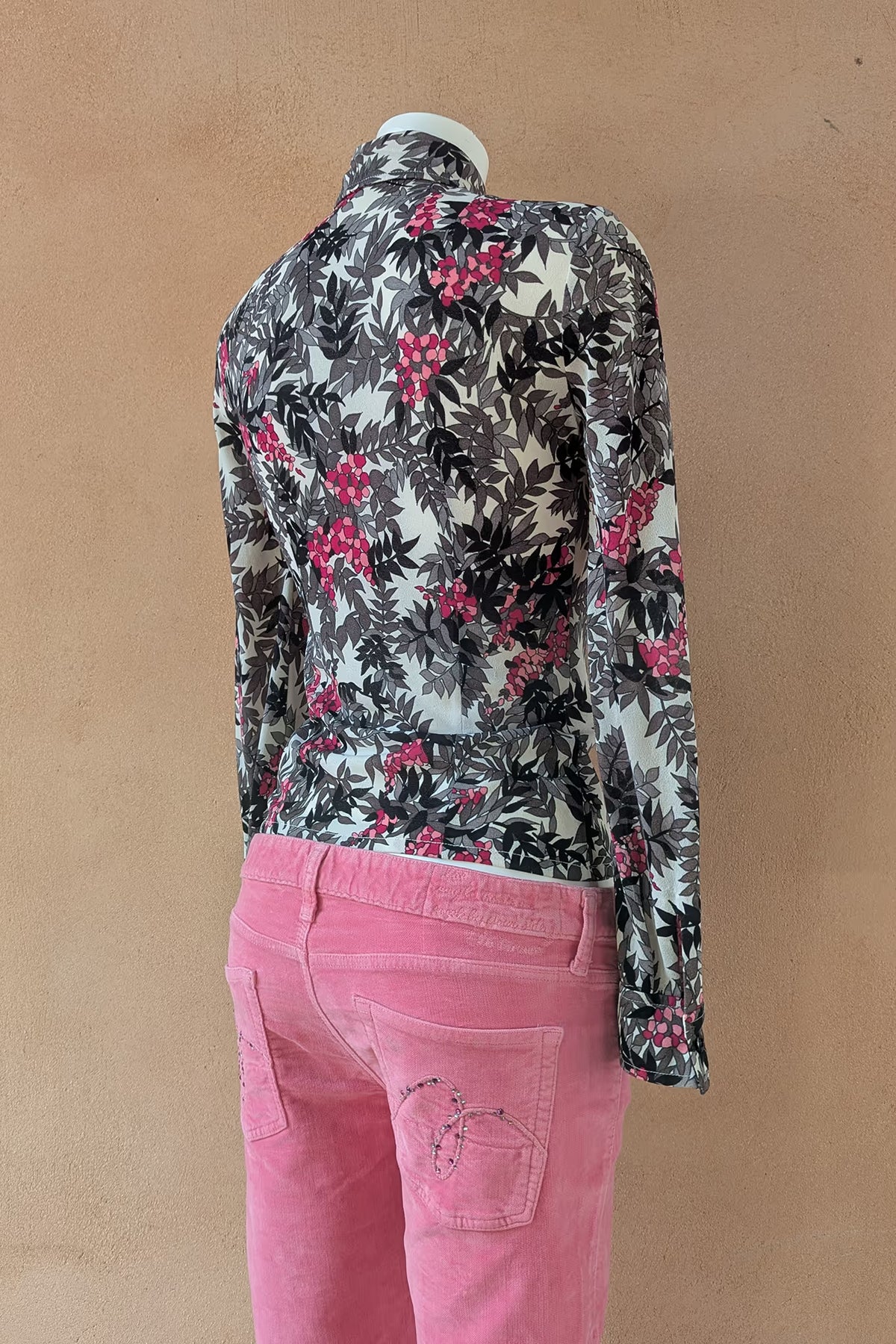 The Luisa Spagnoli Pink Leaf Print Blouse