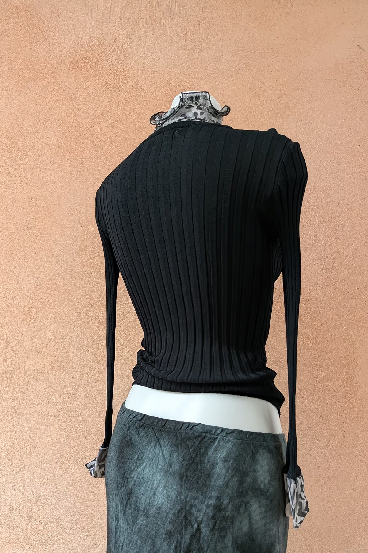 The Mottled Grey Linen Maxi Skirt
