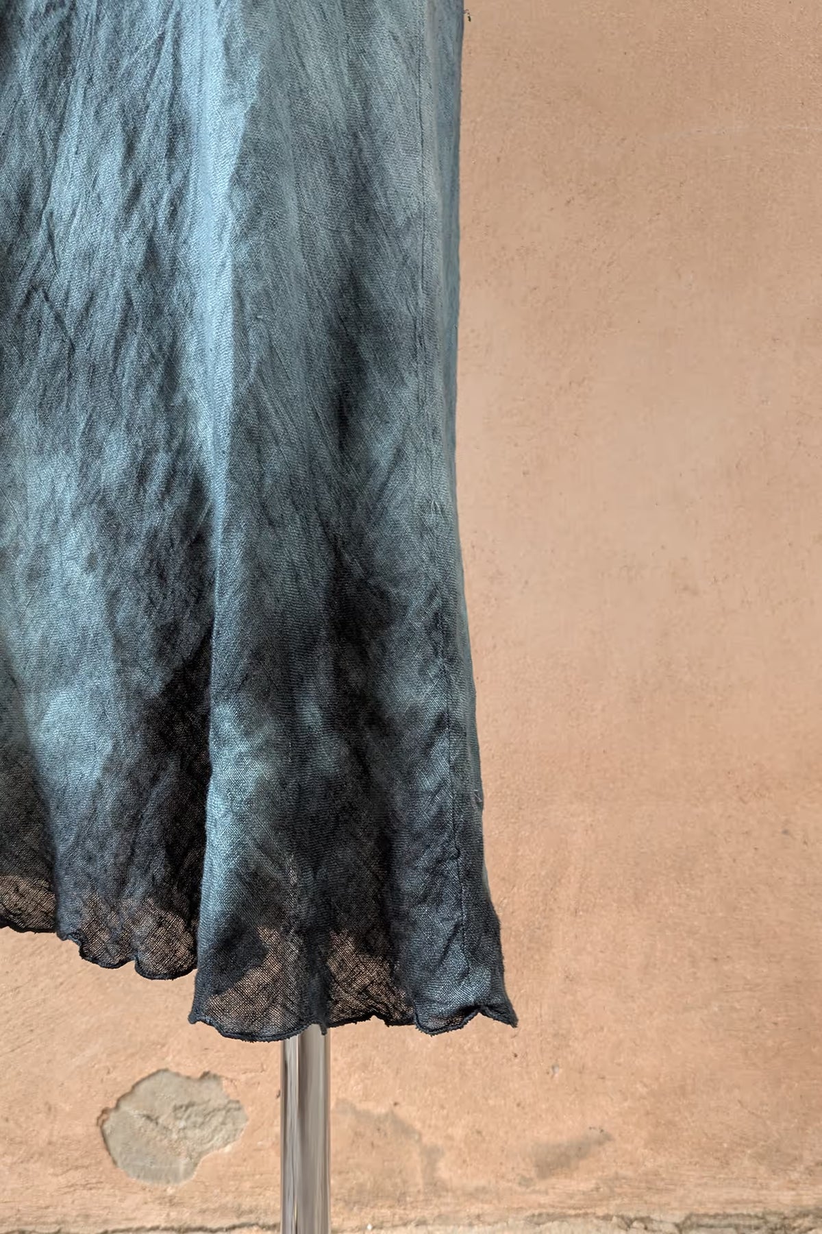 The Mottled Grey Linen Maxi Skirt