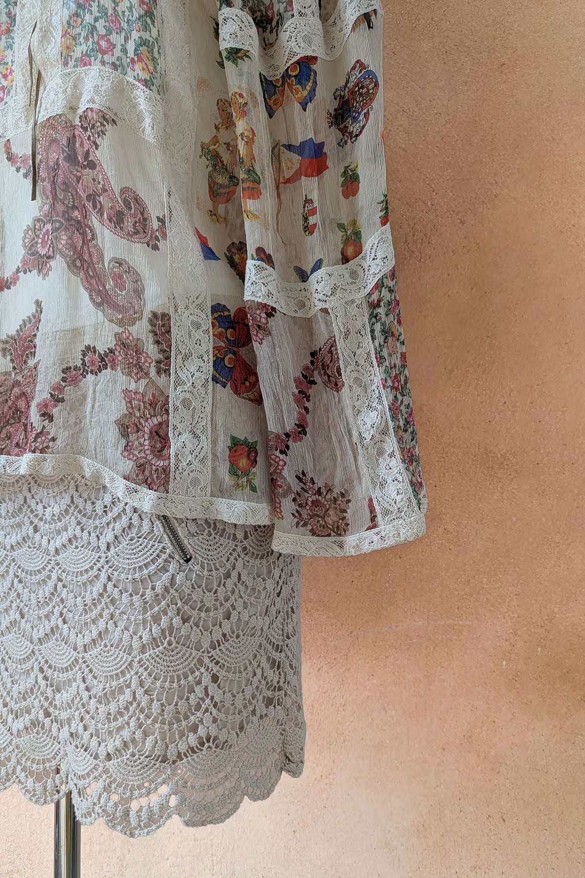 The Leopard Paisley Patchwork Silk Blouse