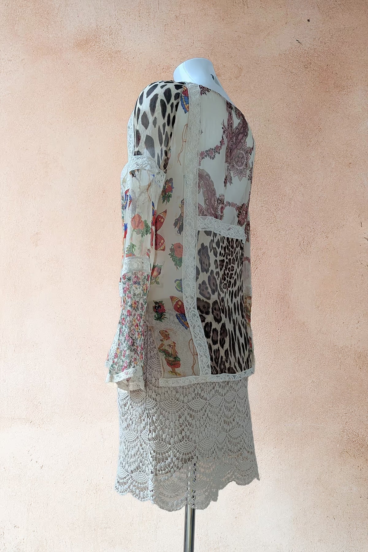 The Leopard Paisley Patchwork Silk Blouse