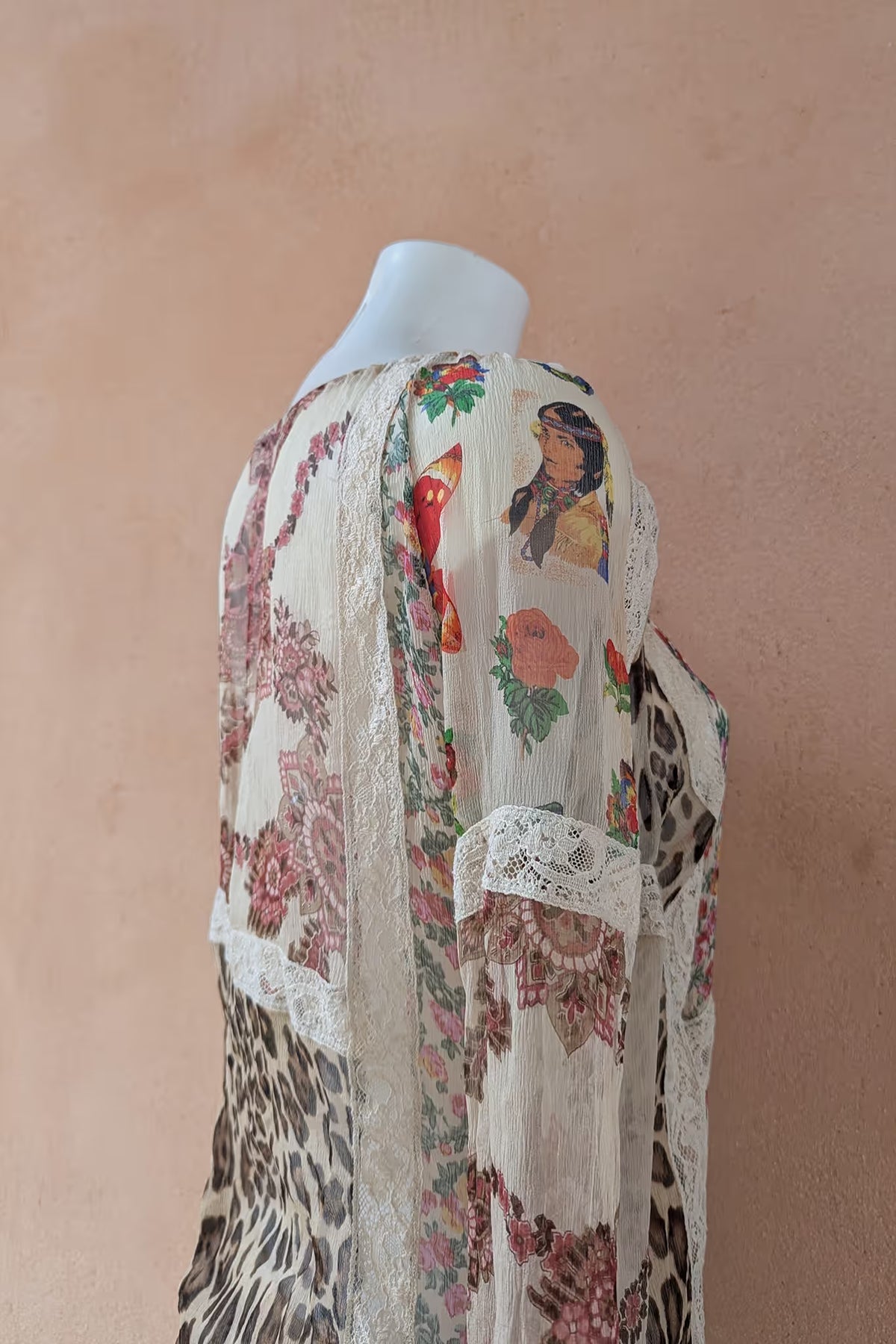 The Leopard Paisley Patchwork Silk Blouse