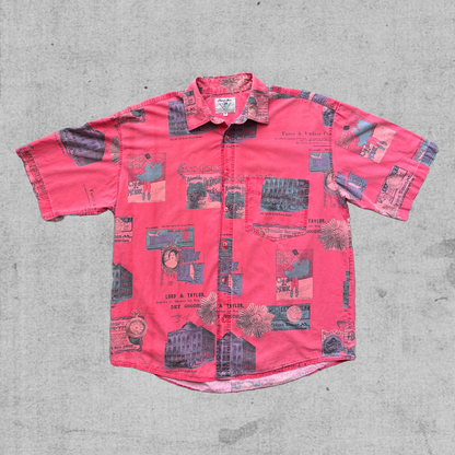 Short Sleeve Patterned Men Shirt