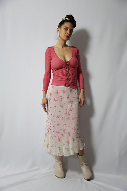 The Pink Lining Viscose Skirt
