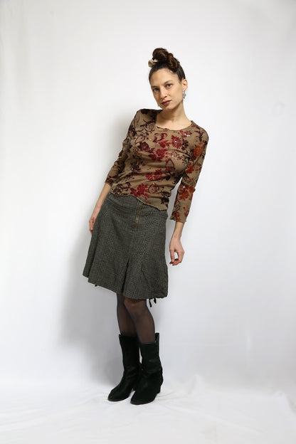 Max & Co Pleated Wool Mini Skirt