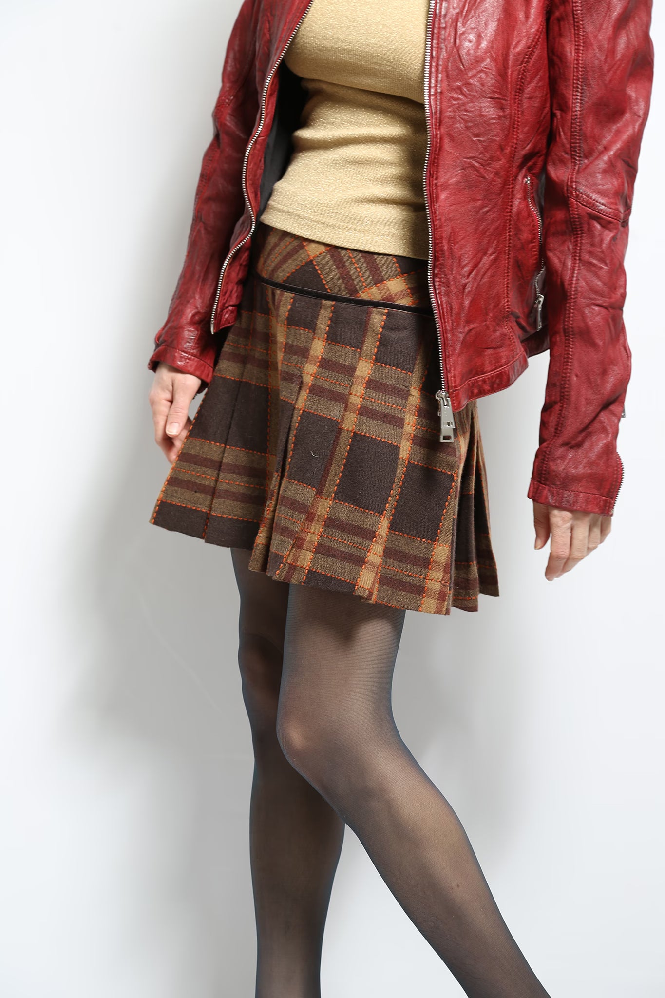 The Winter Pleated Mini Skirt