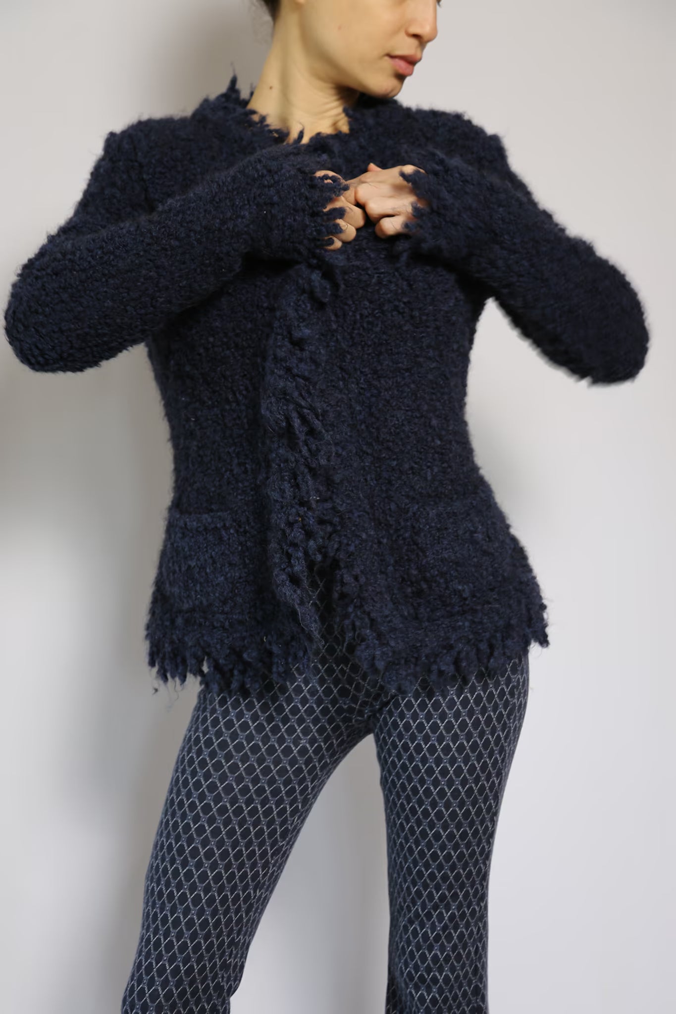 The Deep Blue Wool Cardigan