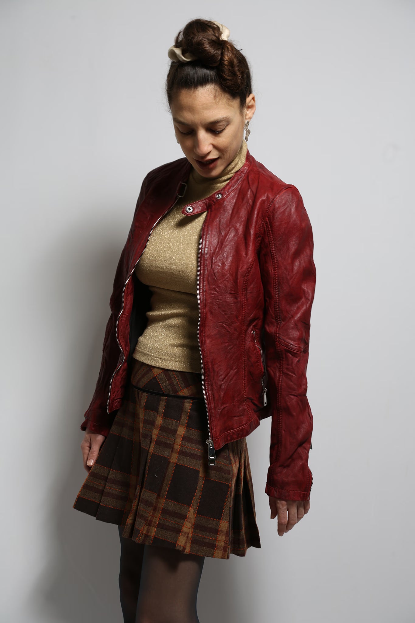 The Burgundy Leather Jacket