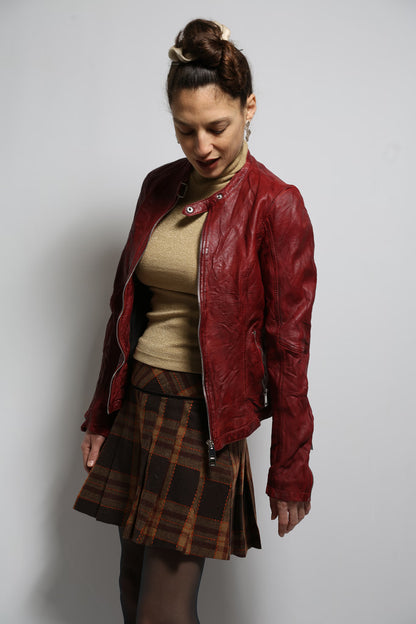 The Burgundy Leather Jacket