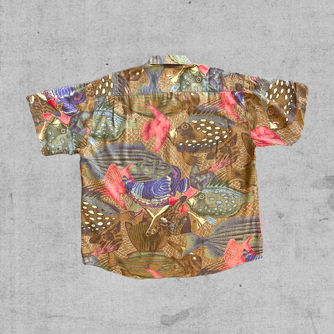 Short Sleeve Patterned Men Shirt