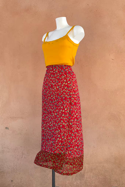 The Mustard Embroidered Cotton Cami Top